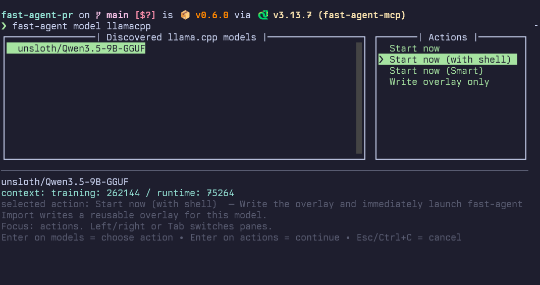 llama.cpp model picker